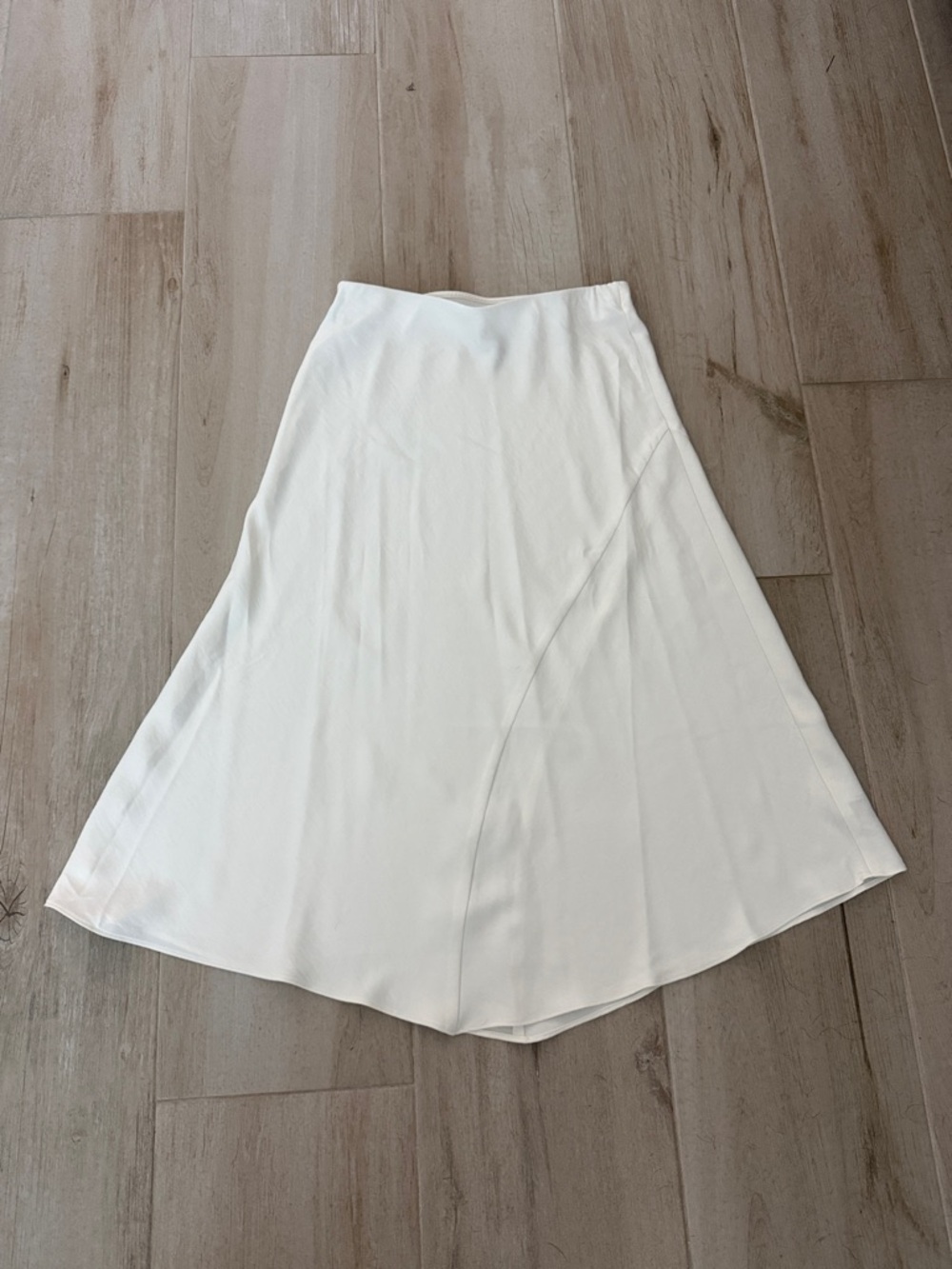 a new day White Midi A-Line midi Skirt silk like